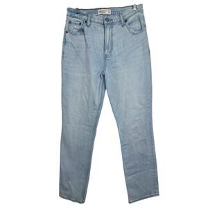 Abercrombie & Fitch 90s Slim Straight Ultra High Rise Blue Denim Jeans Size 29 8